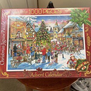 Merry Christmas Advent Calendar 1000 Piece Puzzle - SEALED